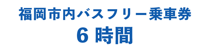 福岡市内バスフリー乗車券6時間